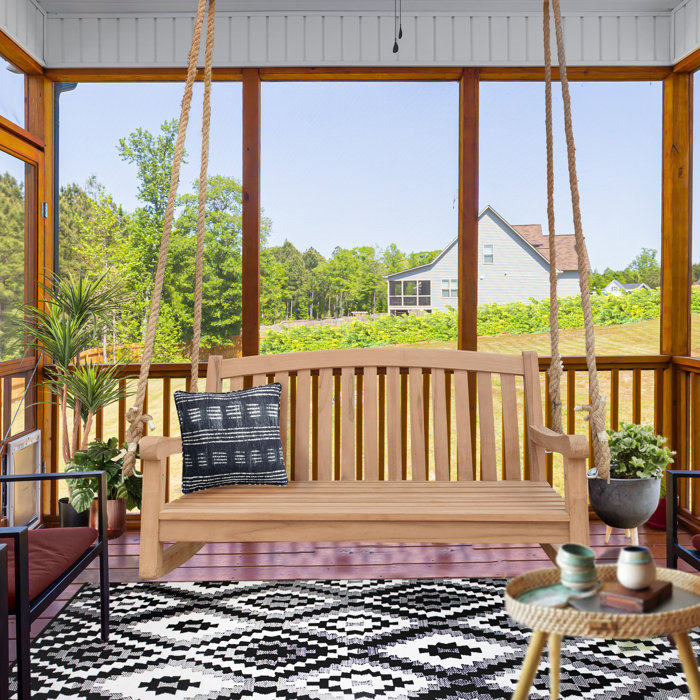 Rosecliff Heights 2 Person Solid Wood Porch Swing Wayfair